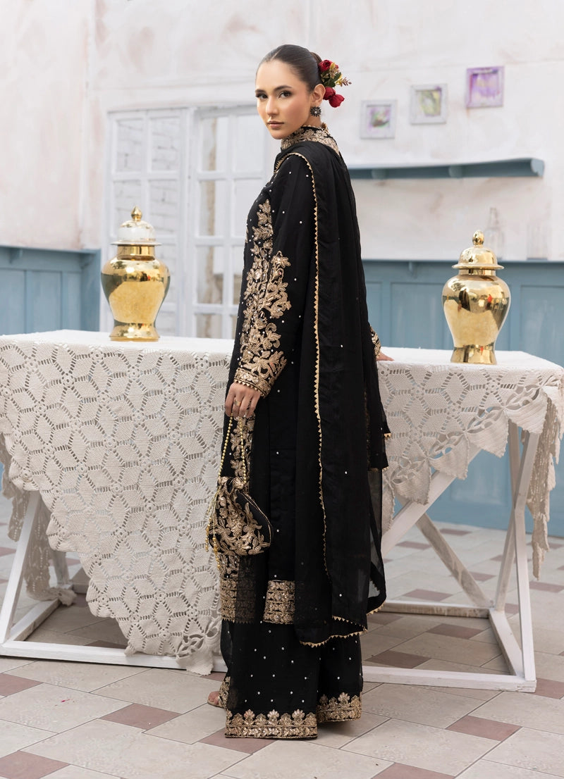 Aliyah Wedding Collection Ladies Chiffon Sharara Black Oufit