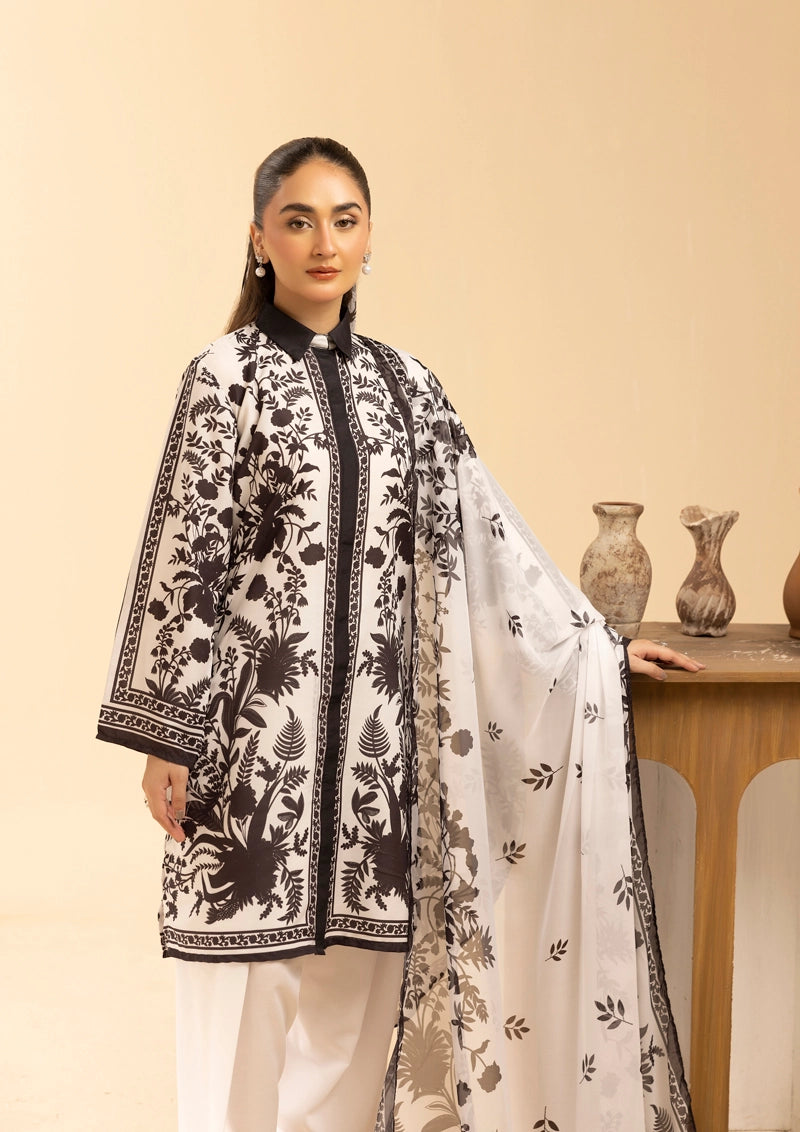 Sania Maskatiya 4 Piece Summer Lawn Suit With Palazzo Trousers & Salwar CRP2596