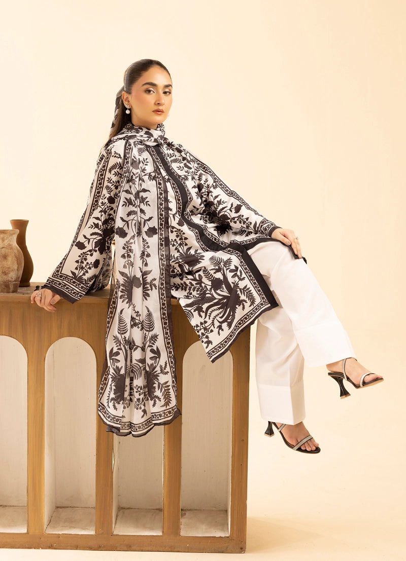 Sania Maskatiya 4 Piece Summer Lawn Suit With Palazzo Trousers & Salwar CRP2596