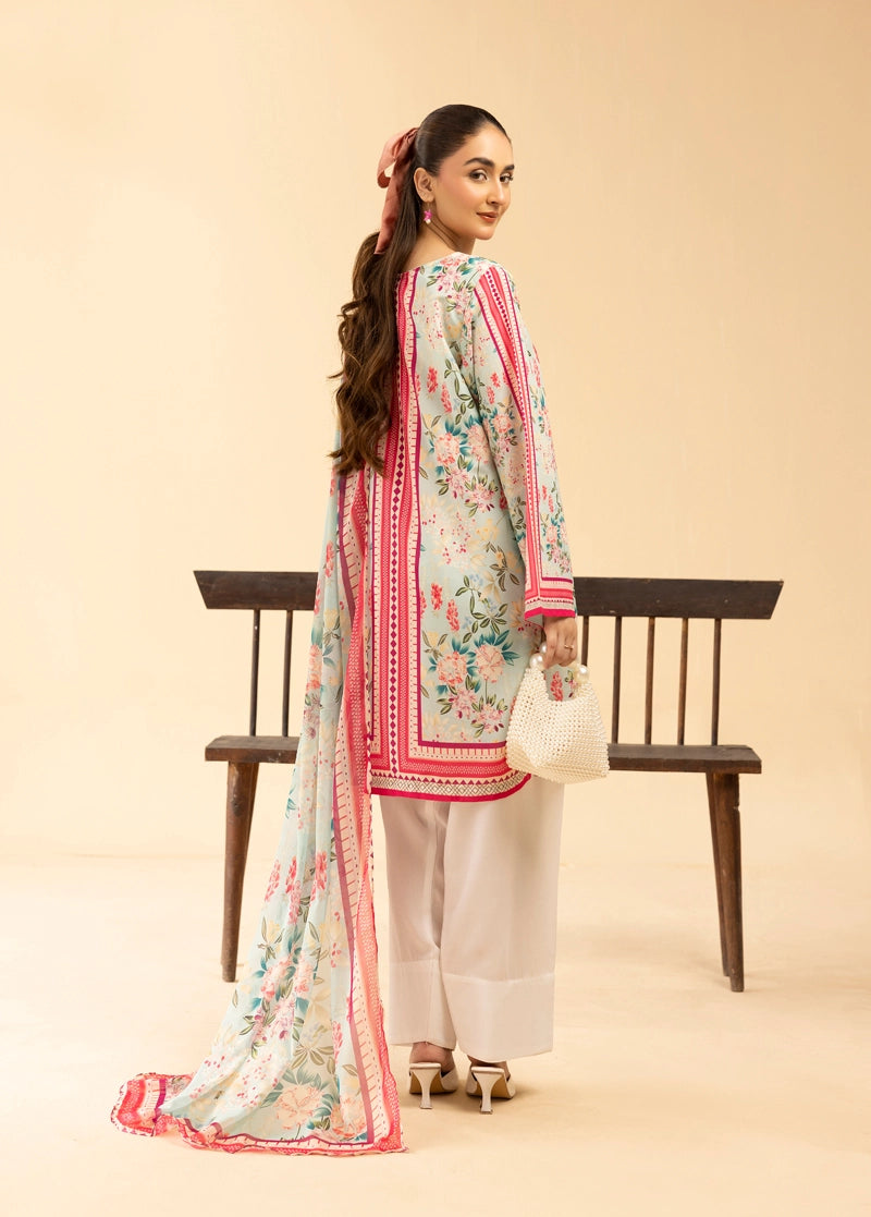Sania Maskatiya 4 Piece Summer Lawn Suit With Palazzo Trousers & Salwar CRP2599 - Desi Posh
