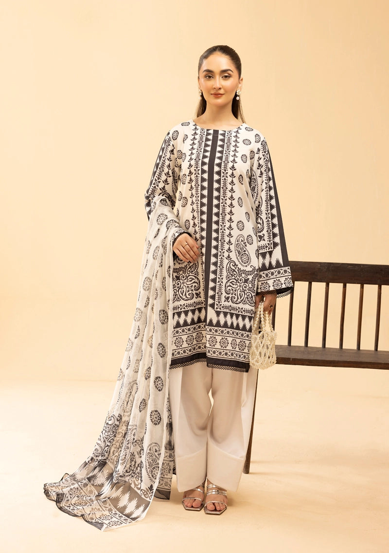 Sania Maskatiya 4 Piece Summer Lawn Suit With Palazzo Trousers & Salwar CRP25146