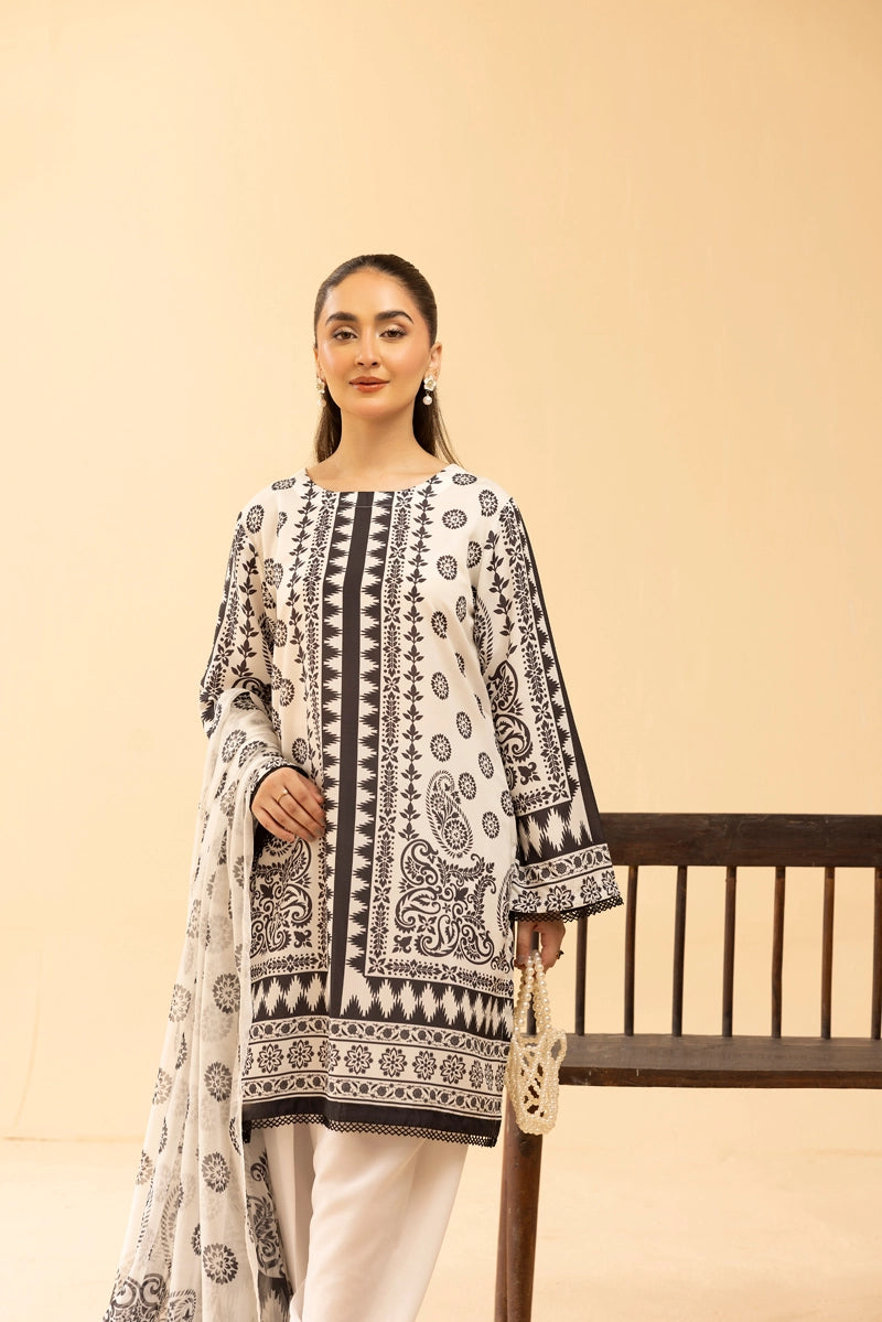 Sania Maskatiya 4 Piece Summer Lawn Suit With Palazzo Trousers & Salwar CRP25146