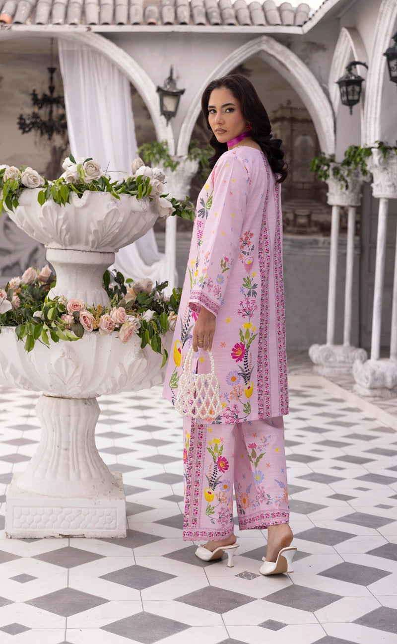 Sapphire Inspired 2 Piece Co-ords Khaddar Winter Outfit Pink