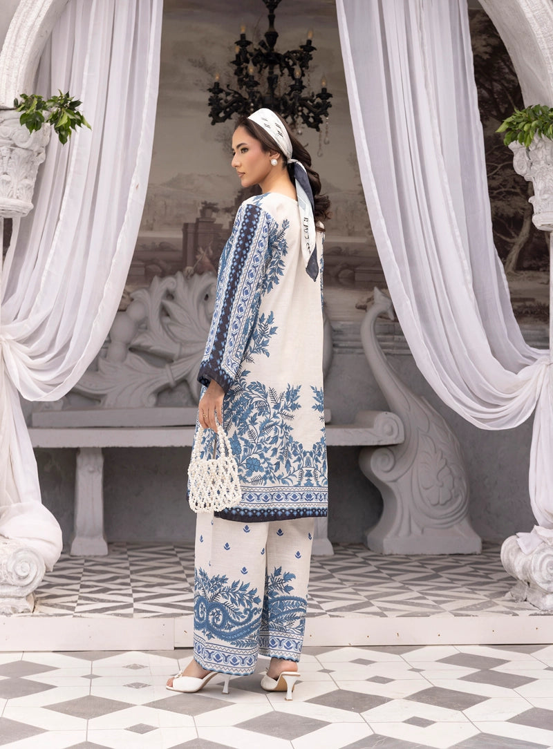 Sapphire Inspired 2 Piece Co-ords Khaddar Winter Outfit Blue