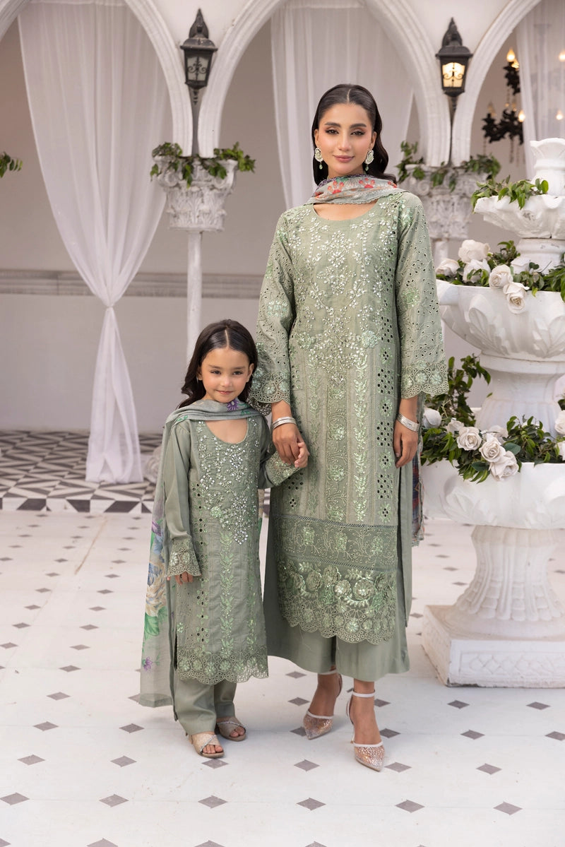 Amelia Mummy & Me Ladies Green Eid Outfit