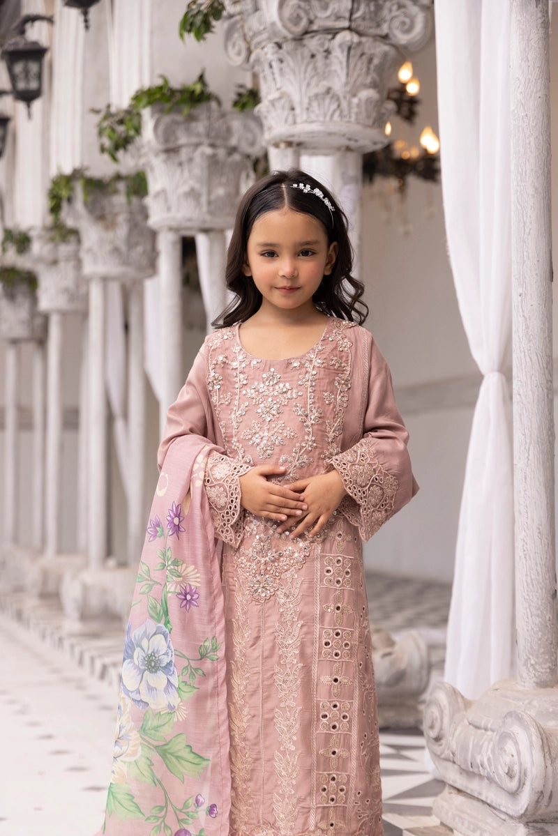 Amelia Mummy & Me Girls Peach Eid Outfit