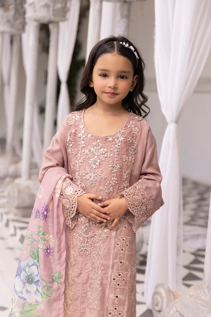 Amelia Mummy & Me Girls Peach Eid Outfit
