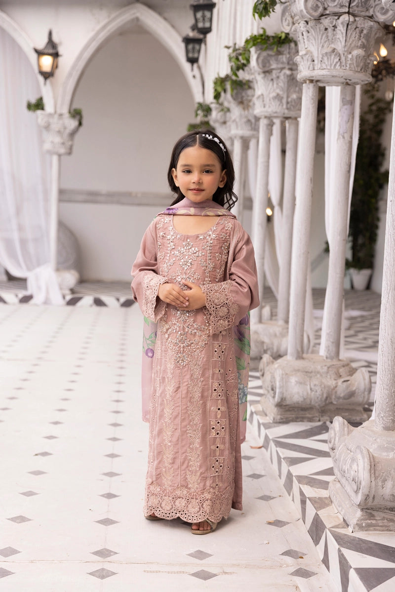Amelia Mummy & Me Girls Peach Eid Outfit