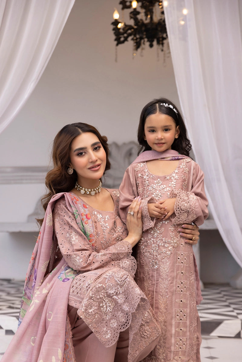 Amelia Mummy & Me Ladies Peach Eid Outfit