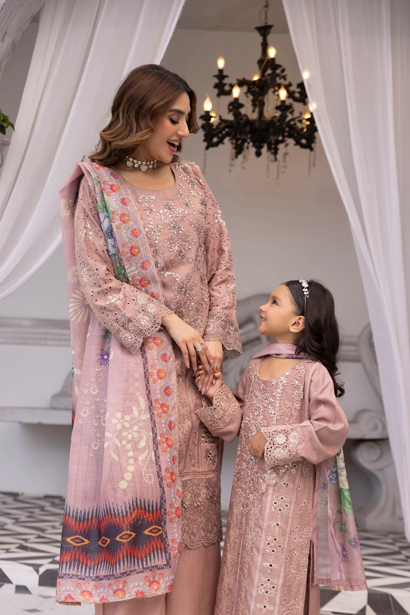 Amelia Mummy & Me Ladies Peach Eid Outfit