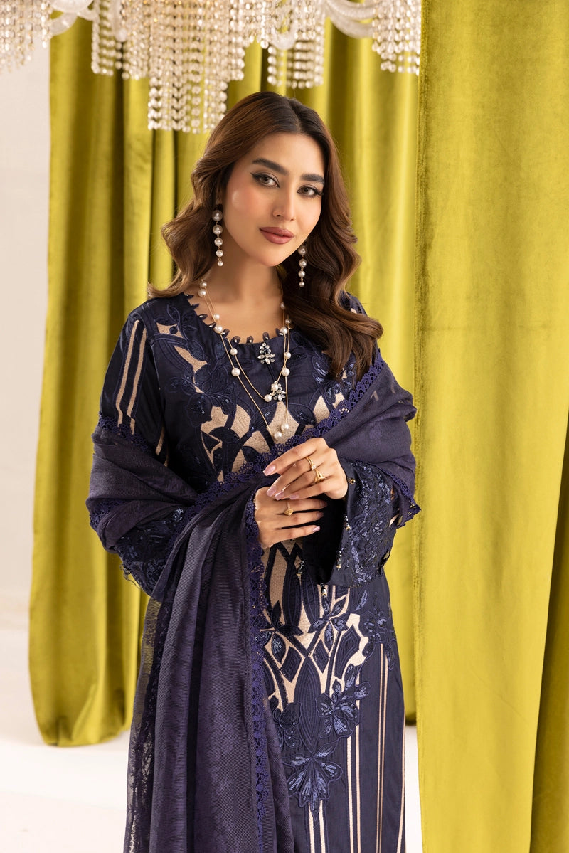 Maria B inspired Mummy & Me Ladies Navy Embroidered Eid Outfit GDP243