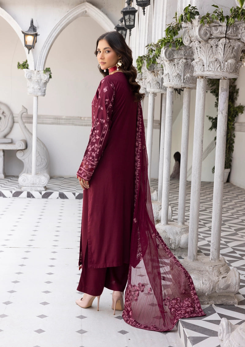 Jalwa Ladies 3 Piece Palazzo Suit With Chiffon Dupatta