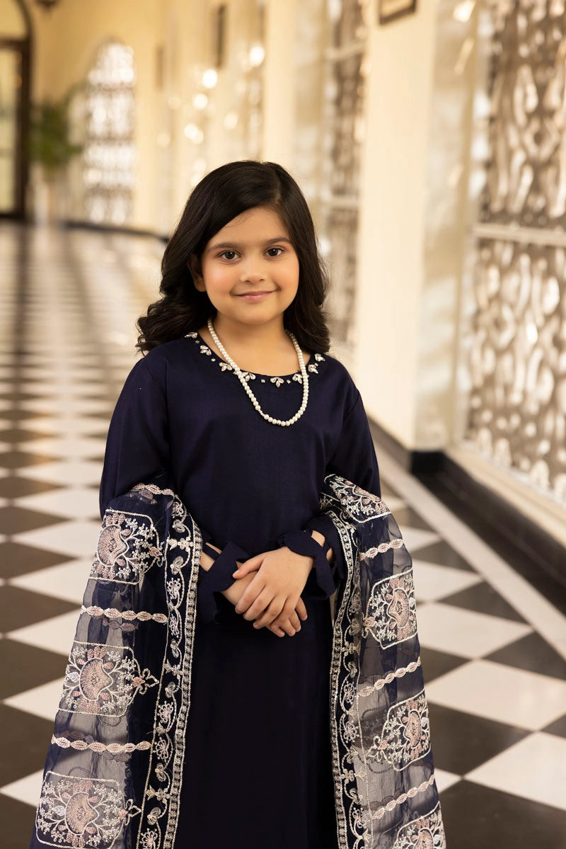 Kaash Eid Luxe Mummy & Me Girls Navy Palazzo Eid Outfit MNC06K