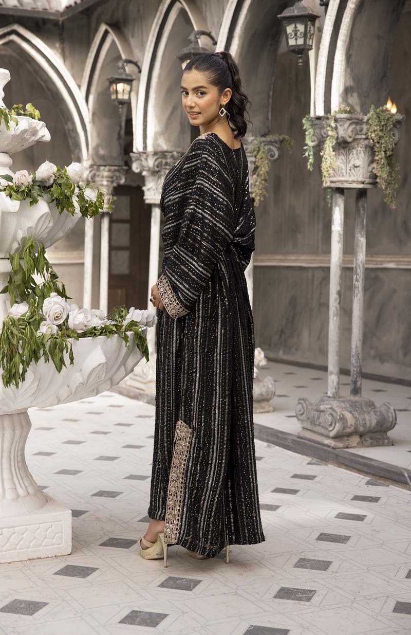 Jeem Mummy & Me Ladies Black 3 Piece Wedding Kaftan - Desi Posh