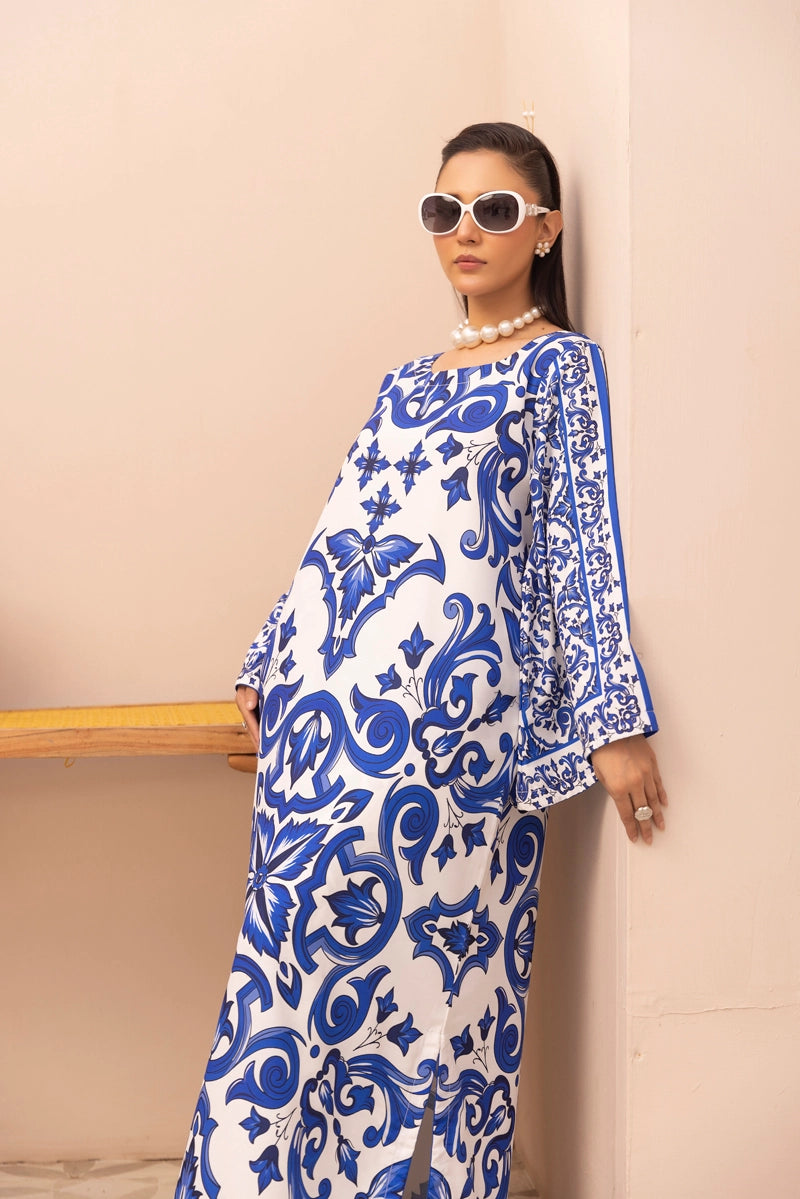 Dolce Designer Inspired 2 Piece Co-ords Winter Outfit Blue