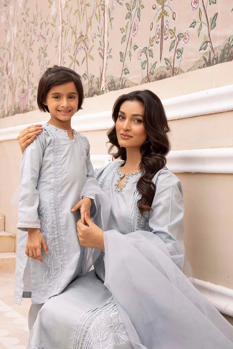 Nakhra Mummy & Me Ladies Pastel Blue Eid Outfit NKR04 - Desi Posh