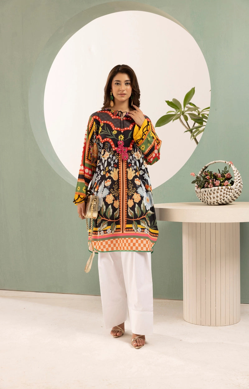 Ethnic Designer Inspired 2 Piece Co-ords Satin Lawn Farshi Salwar Outfit