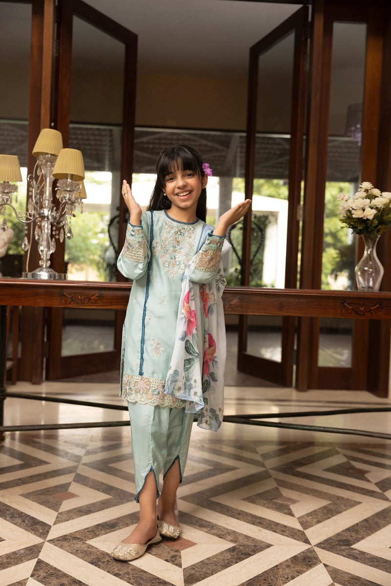 Riwayat Premium Viscose Girls Tulip Salwar Eid Outfit RP04K