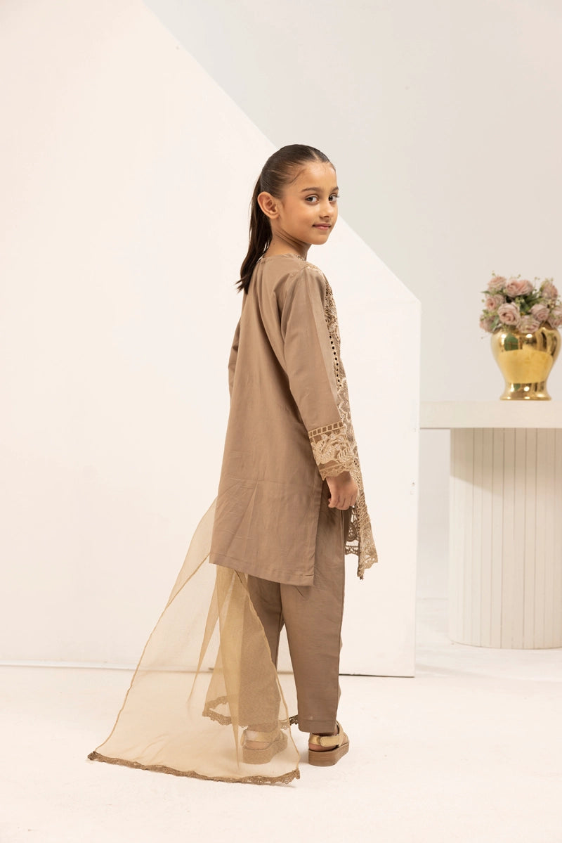 Maria B Inspired Mummy & Me Girls 3 Piece Outfit Brown