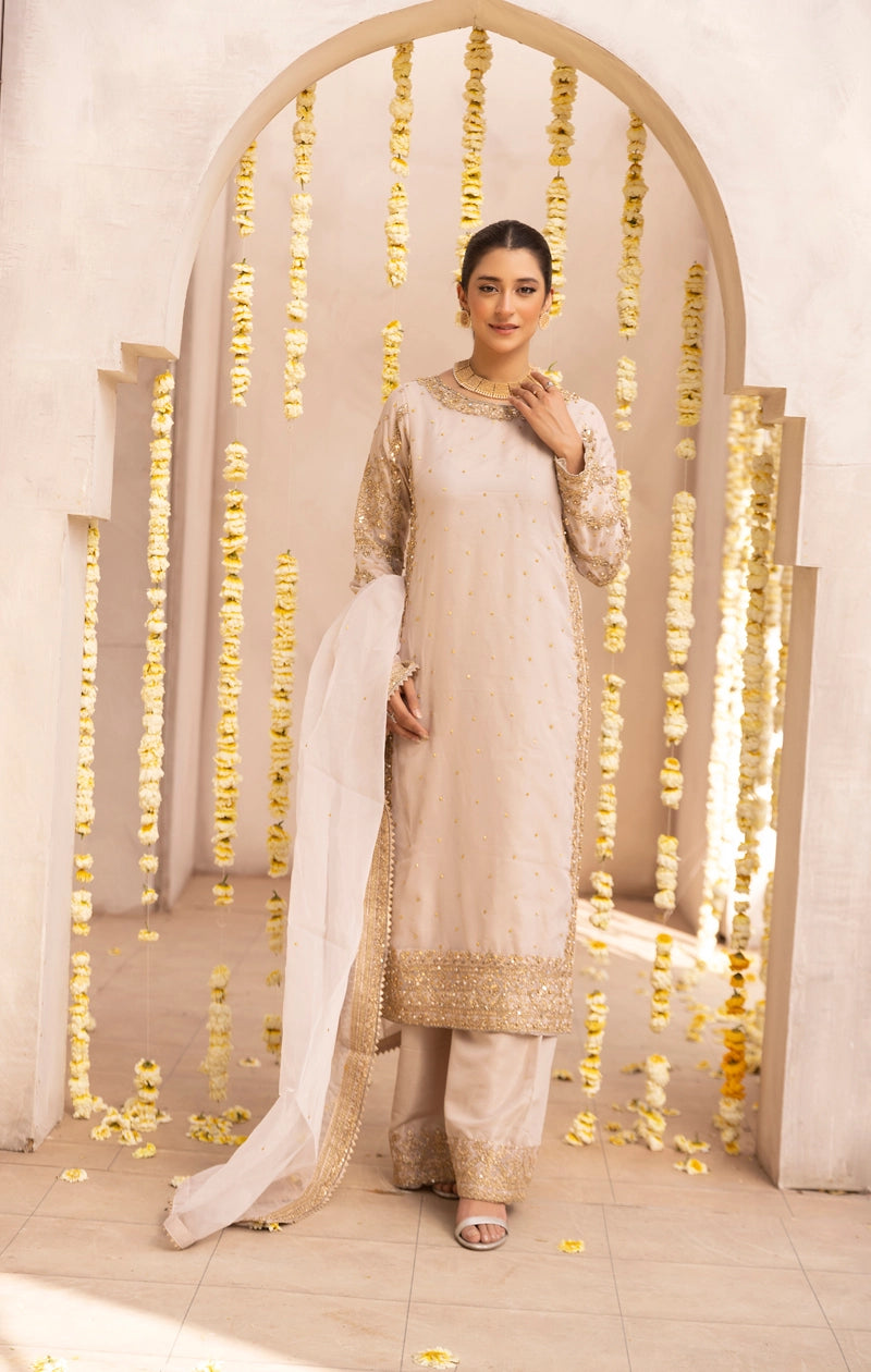 Aliyah Mother & Daughter Skin Ladies Wedding Palazzo Oufit - Desi Posh