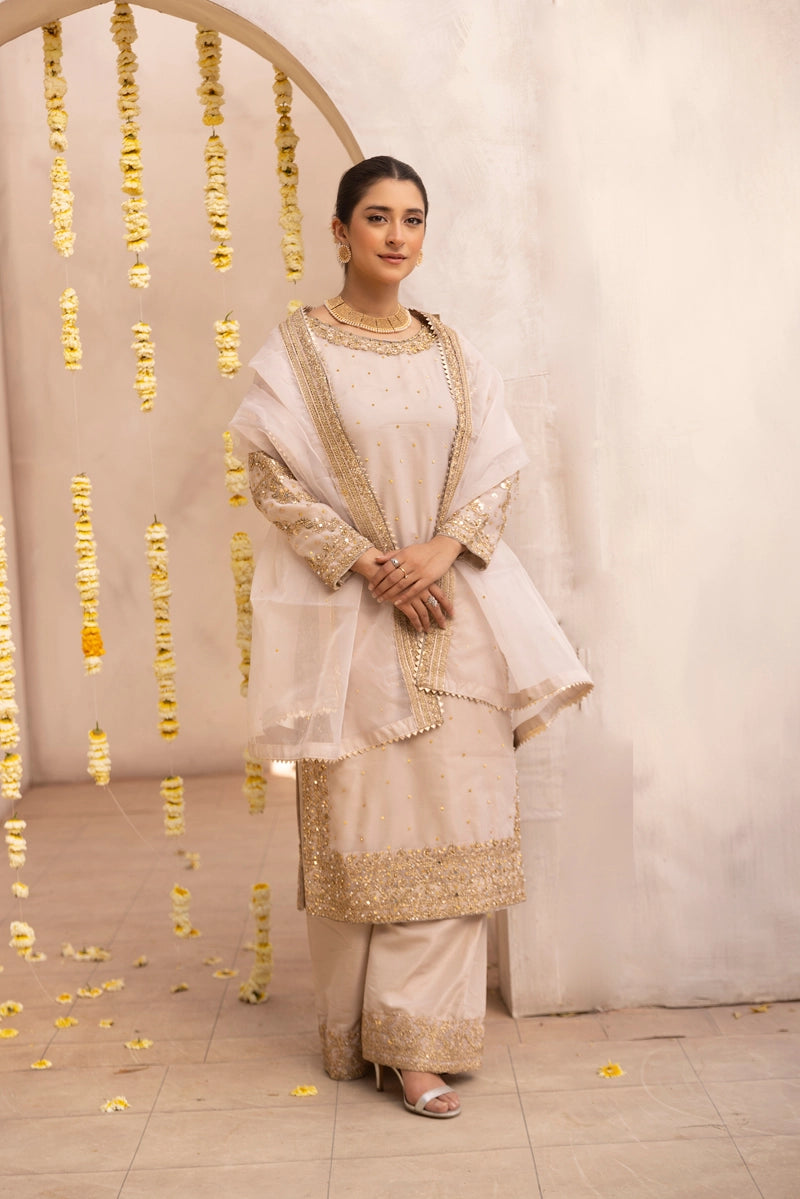 Aliyah Mother & Daughter Skin Ladies Wedding Palazzo Oufit - Desi Posh