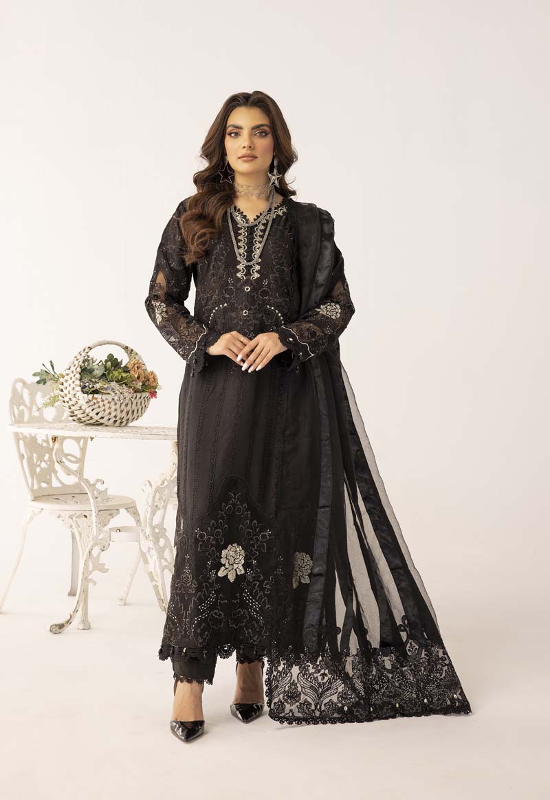 Maria B Inspired Mummy & Me Ladies Eid Outfit With Net Dupatta MB11 - Desi Posh