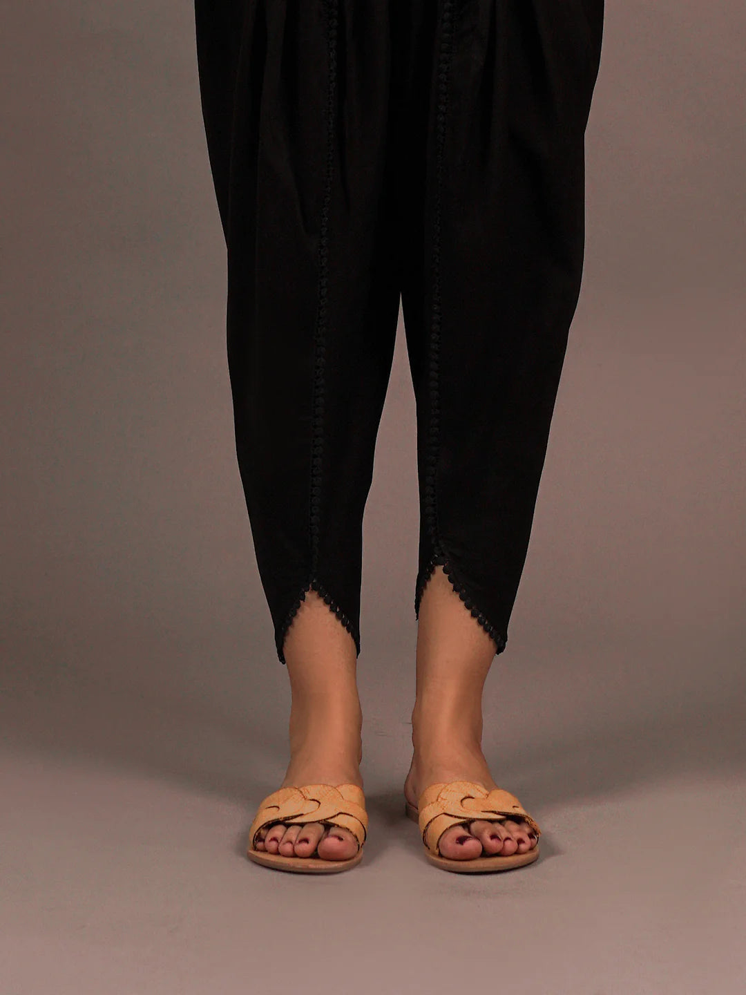 Tulip Salwar Trousers Black - Desi Posh