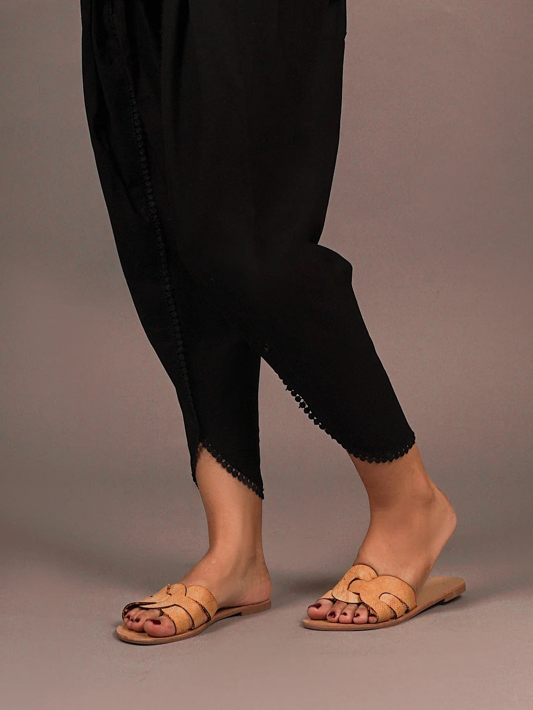 Tulip Salwar Trousers Black - Desi Posh