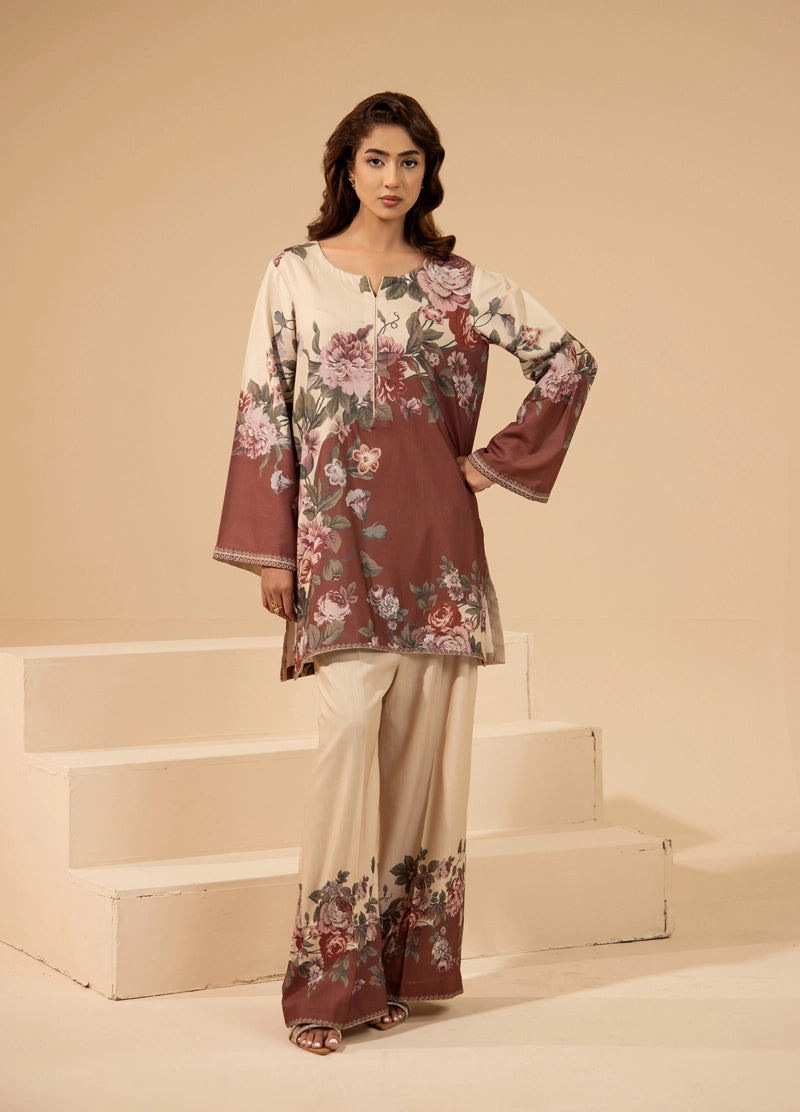 Sapphire Inspired 2 Piece Co-ords Slub Khaddar Winter Outfit D1