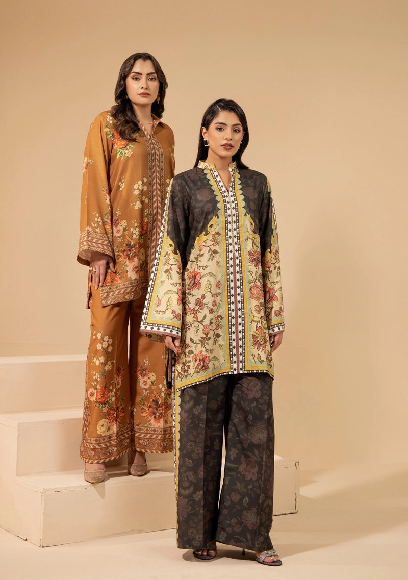 Sapphire Inspired 2 Piece Co-ords Slub Khaddar Winter Outfit D2