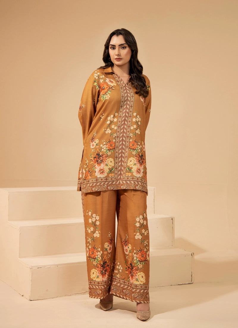 Sapphire Inspired 2 Piece Co-ords Slub Khaddar Winter Outfit D3