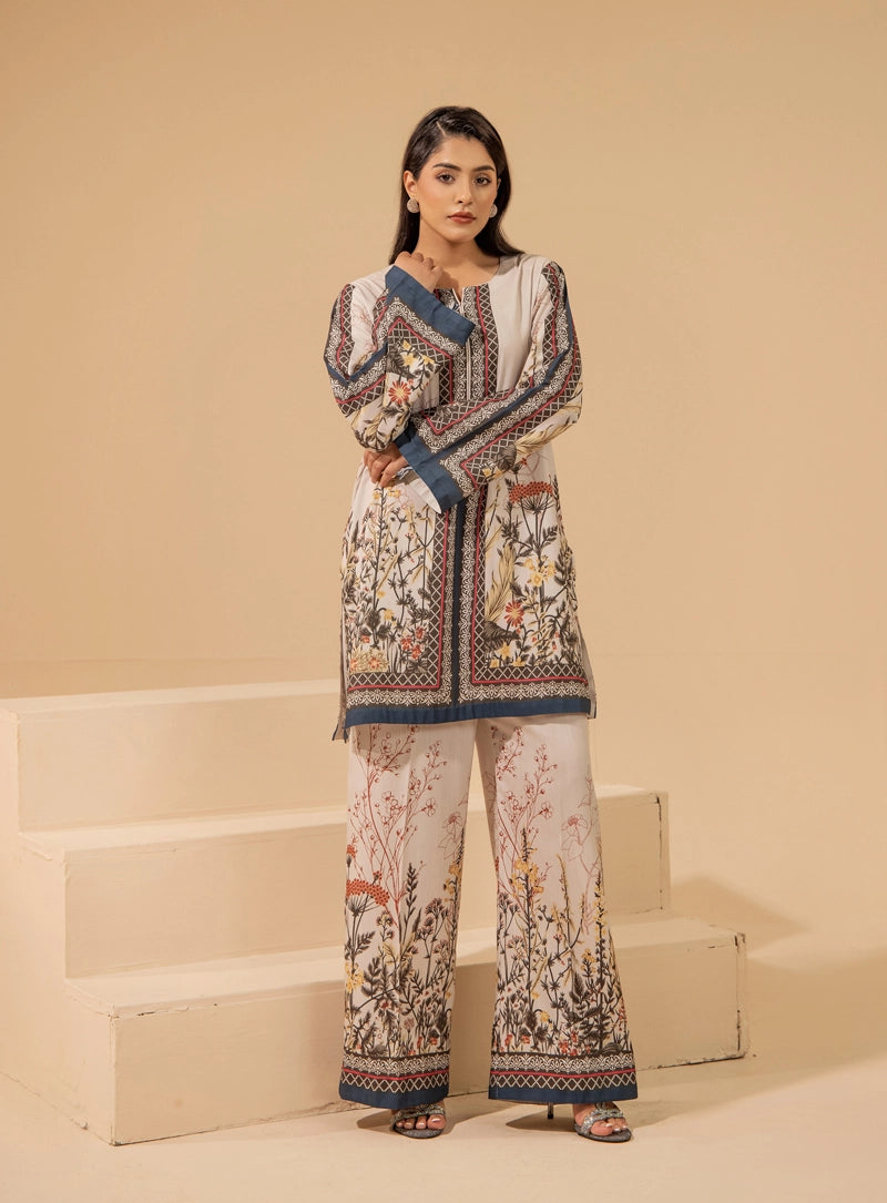 Sapphire Inspired 2 Piece Co-ords Slub Khaddar Winter Outfit D7