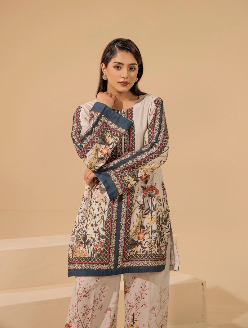Sapphire Inspired 2 Piece Co-ords Slub Khaddar Winter Outfit D7