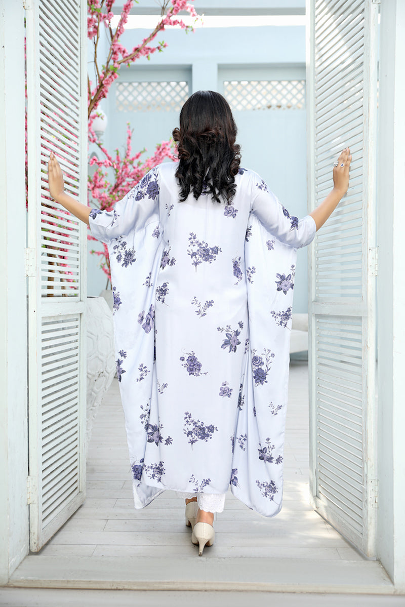 Limelight Pakistani Silk digital print Kaftan SLK32 - Desi Posh