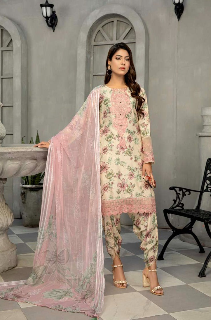 Sehar Eid Viscose Pakistani Suit With Tulip Salwar SHZ06 - Desi Posh