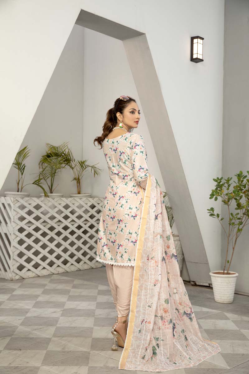 Sehar Cotton Pakistani Tulip Salwar 3 Piece Chikan Kari Suit EB05 - Desi Posh