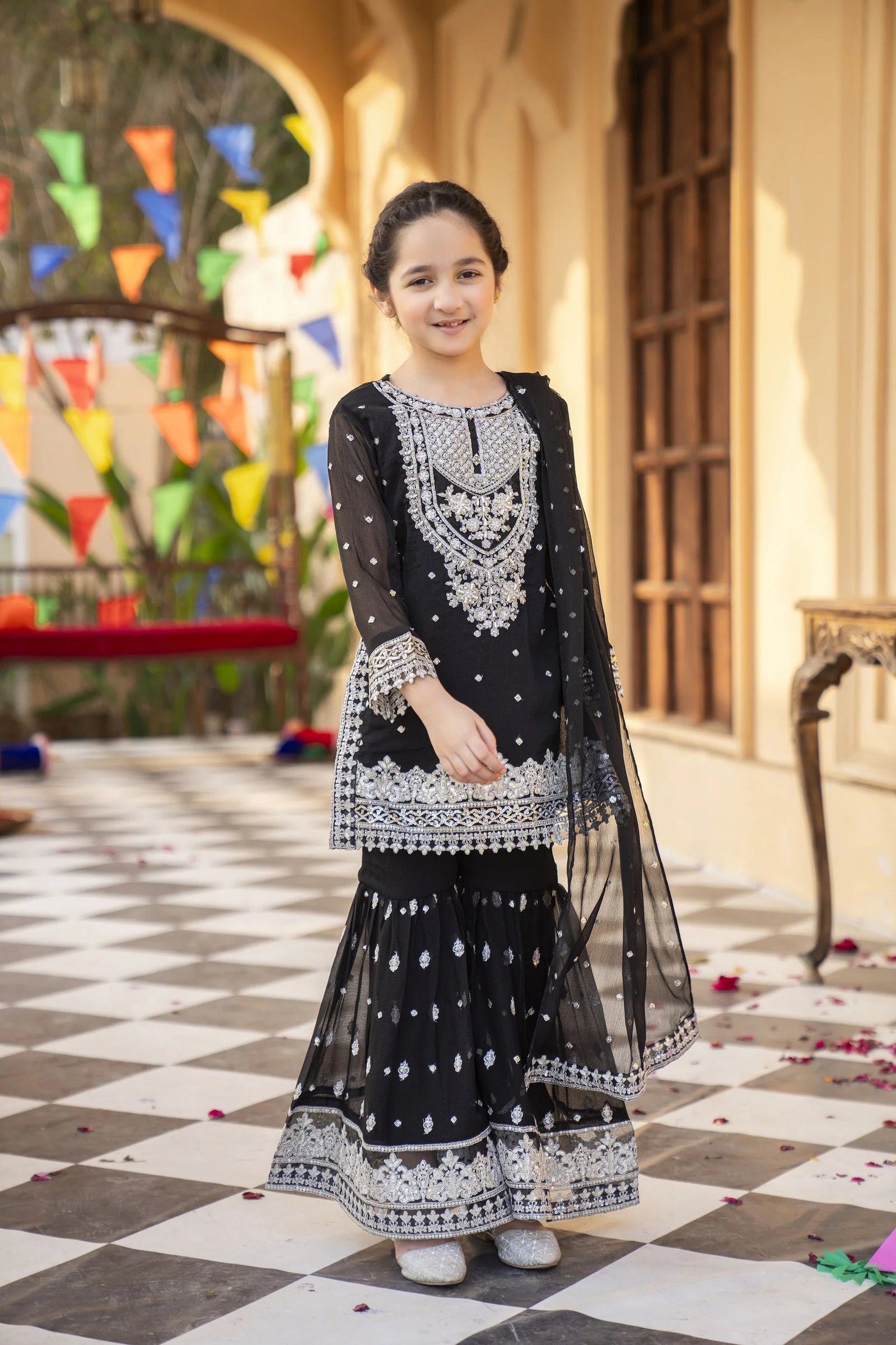 Asim Jofa Inspired Mummy & Me 3 Piece Farshi Gharara Outfit