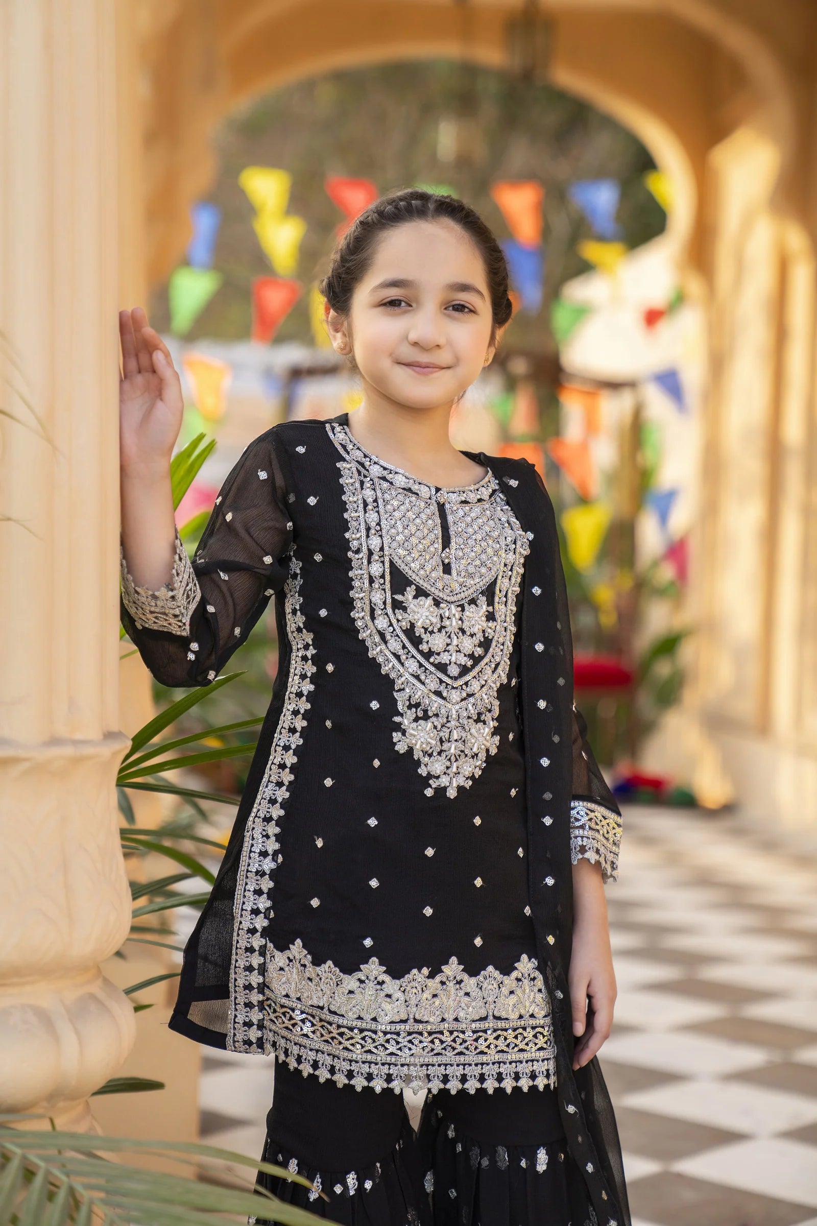 Asim Jofa Inspired Mummy & Me 3 Piece Farshi Gharara Outfit - Desi Posh