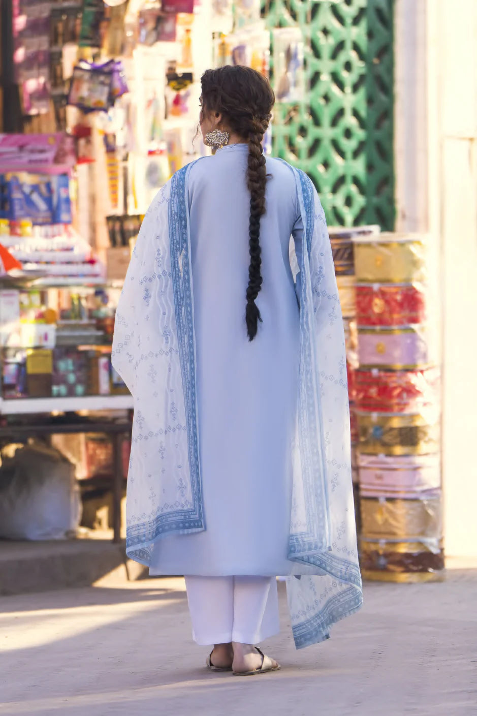 Bazaar Summer Festive Eid Collection Aquaria Embroidered Suit