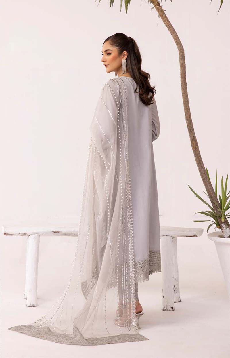 Ivana Mummy & Me Ladies Grey Silk Viscose Eid Outfit 2404 - Desi Posh