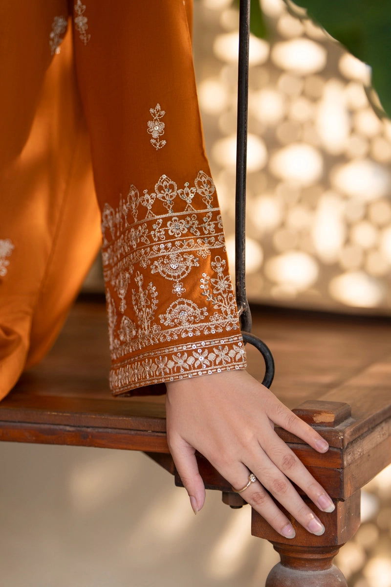 Saavan Summer Collection Amber Grace 3 Piece Embroidered Lawn Suit - Desi Posh