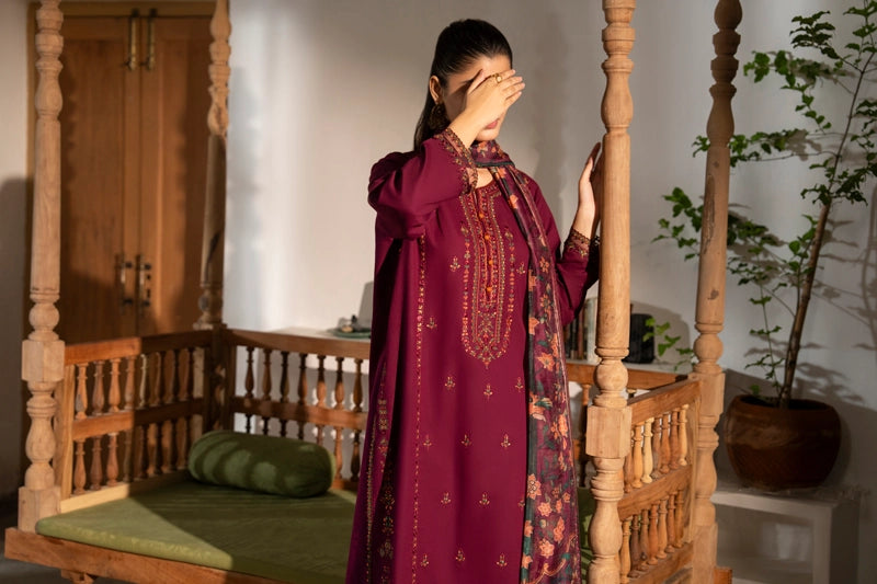 Saavan Summer Collection Mulberry Garden 3 Piece Embroidered Lawn Suit - Desi Posh
