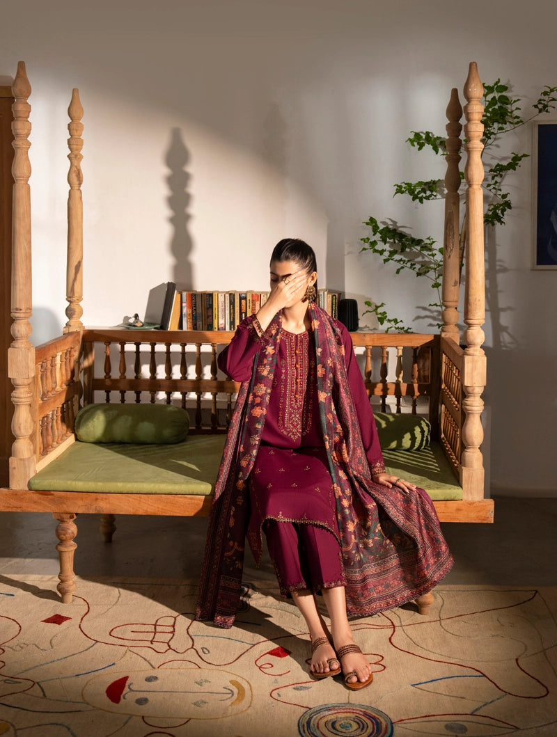 Saavan Summer Collection Mulberry Garden 3 Piece Embroidered Lawn Suit - Desi Posh