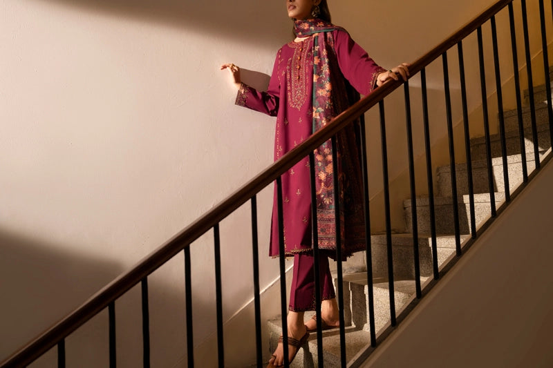Saavan Summer Collection Mulberry Garden 3 Piece Embroidered Lawn Suit - Desi Posh