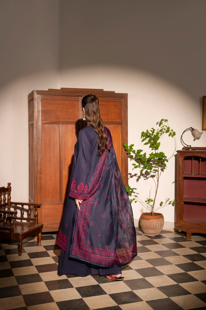 Saavan Summer Collection Twilight Elegance 3 Piece Embroidered Lawn Suit - Desi Posh