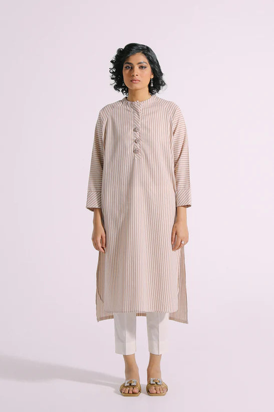 Ethnic Designer Digital Print Stripe Kurta Shirt E0089 - Desi Posh