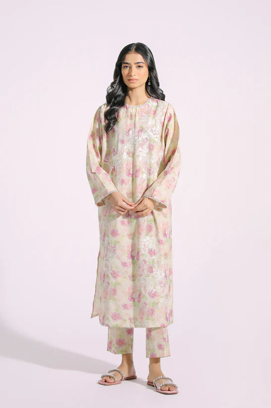 Ethnic PK Designer Two Piece Shiffli Embroidered Suit E1750 - Desi Posh