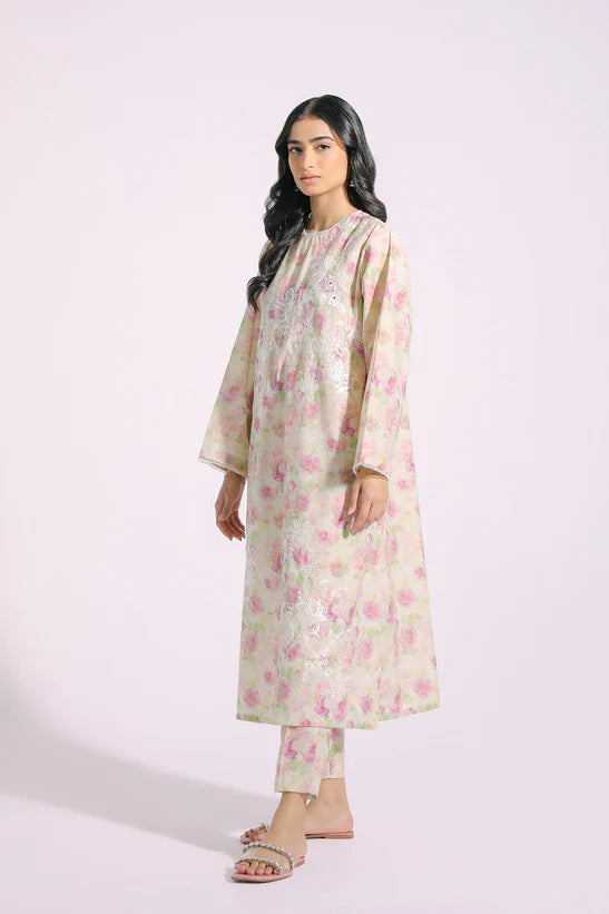 Ethnic PK Designer Two Piece Shiffli Embroidered Suit E1750 - Desi Posh