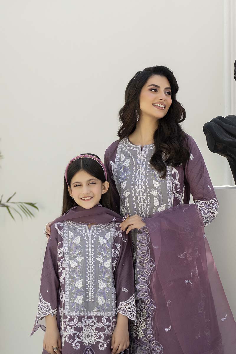 Ally's Mummy & Me Festive Jacquard Ladies Eid Suit AL829 - Desi Posh