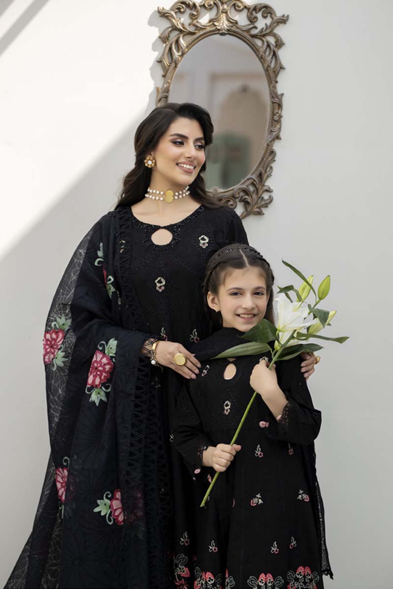 Ally's Mummy & Me Festive Jacquard Ladies Eid Suit AL831 - Desi Posh